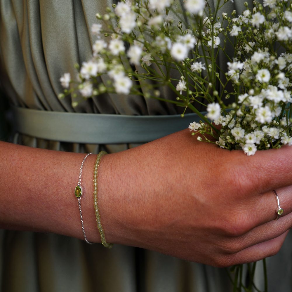 Armband Augusti Peridot Silver