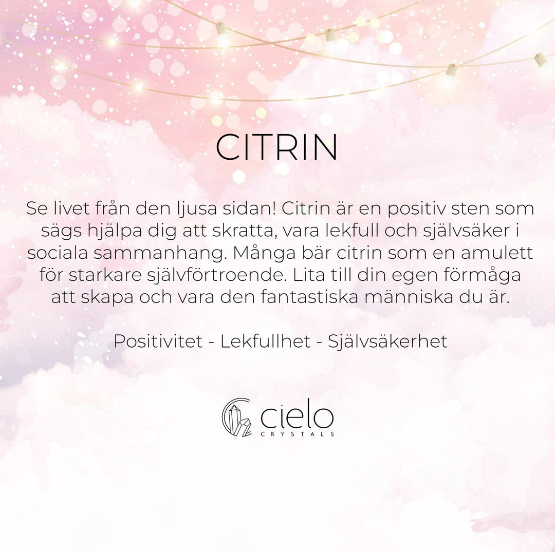 Studs Sol Citrin Guld