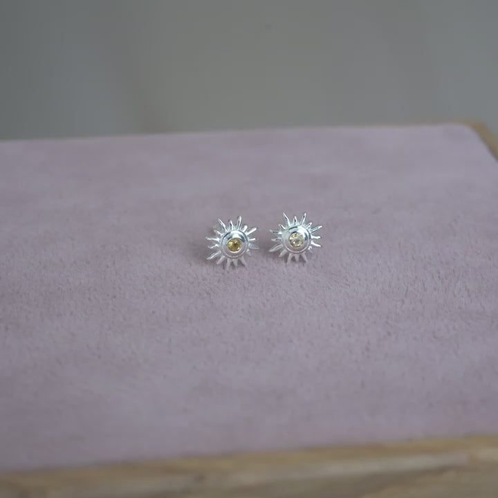 Studs Sol Citrin Silver